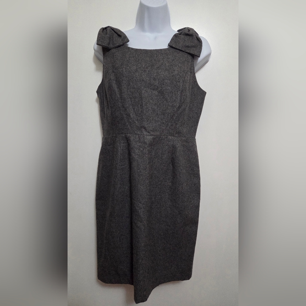 Monteau Sleeveless Gray Bow Sheath Dress Size Medium